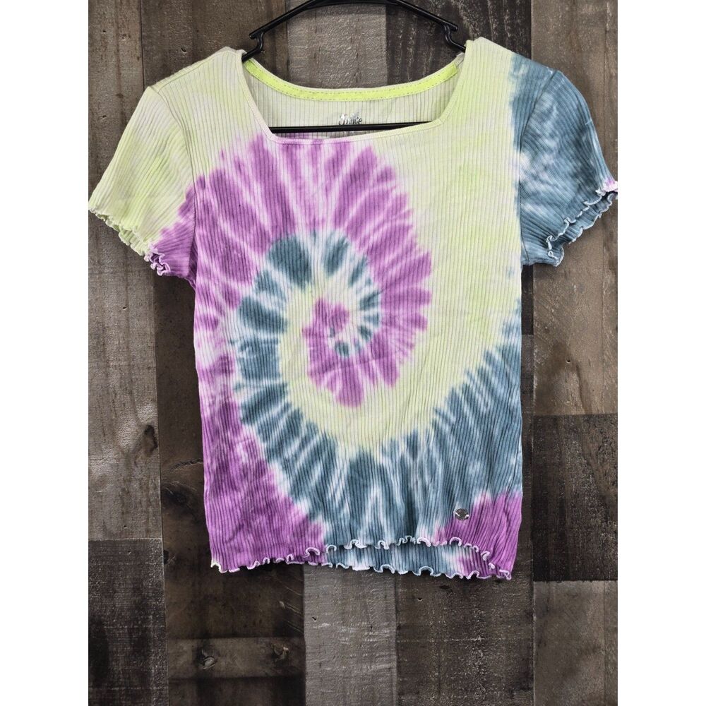 Justice Girls ty-dye Top "live love Justice" Kids Size 10